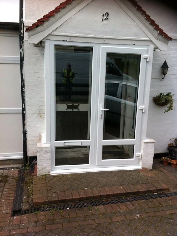 uPVC French doors fitted as front entrance in Bushey