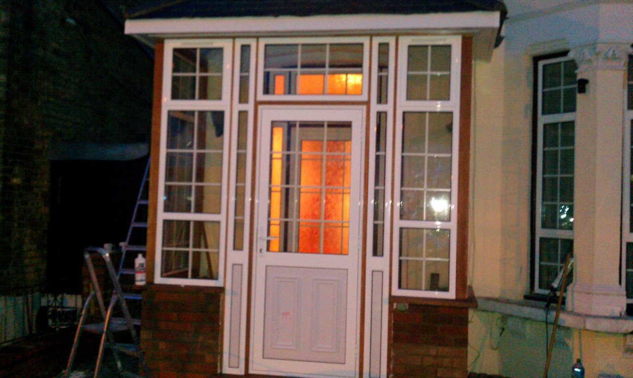 uPVC porch with Georgian bar glazing installed in Bushey